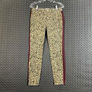 Sanctuary Standard Surplus Leopard Print Red Stripe High Rise Denim Jeans Wmn 27
